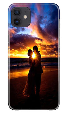 Couple Sea shore Mobile Back Case for iPhone 12 (Design - 13)