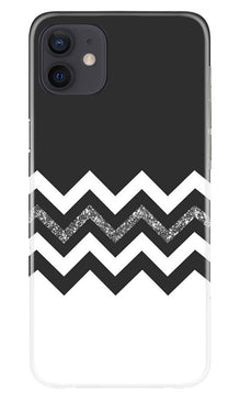 Black white Pattern2Mobile Back Case for iPhone 12 (Design - 83)