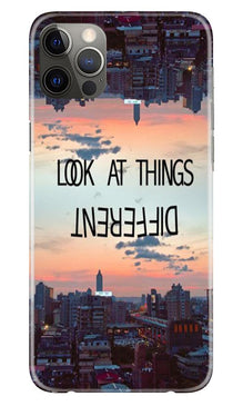 Look at things different Mobile Back Case for iPhone 12 Pro Max (Design - 99)