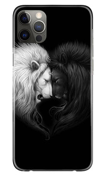 Dark White Lion Mobile Back Case for iPhone 12 Pro Max  (Design - 140)