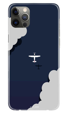 Clouds Plane Mobile Back Case for iPhone 12 Pro Max (Design - 196)