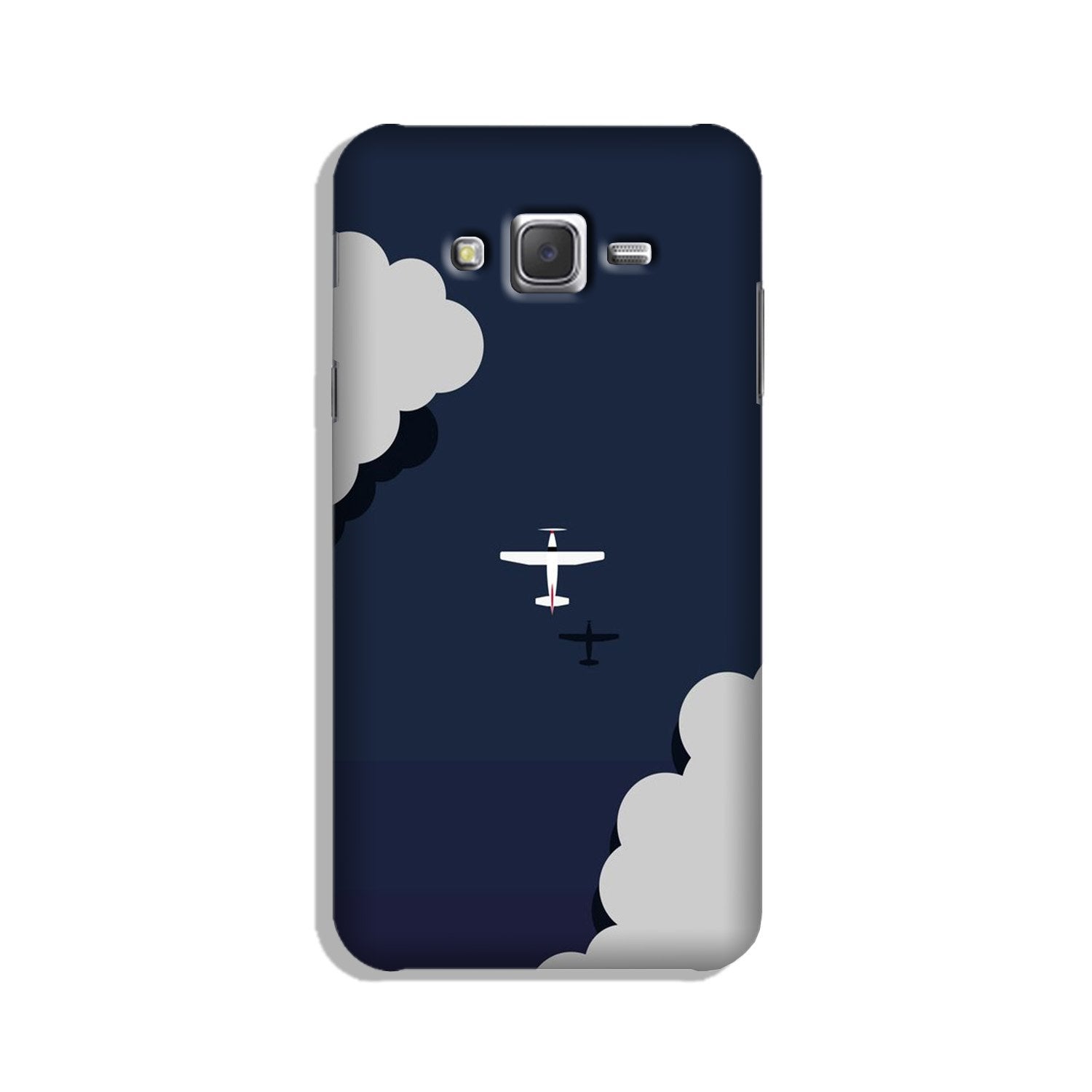 Clouds Plane Case for Galaxy E7 (Design - 196)