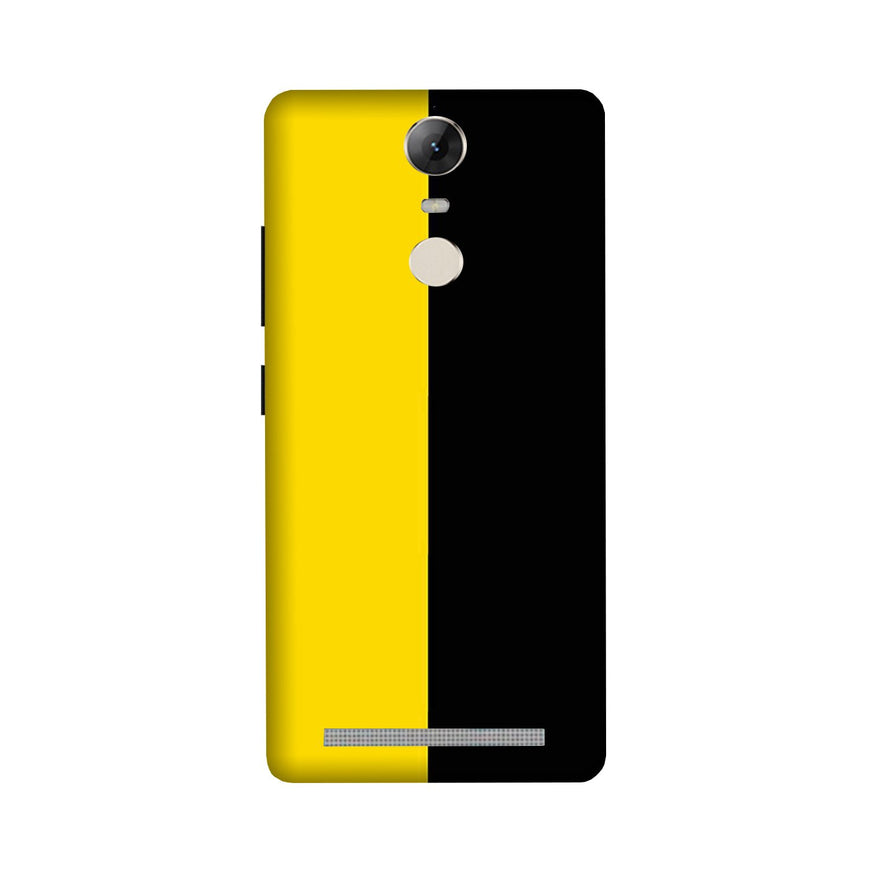 Black Yellow Pattern Mobile Back Case for Lenovo Vibe K5 Note (Design - 397)