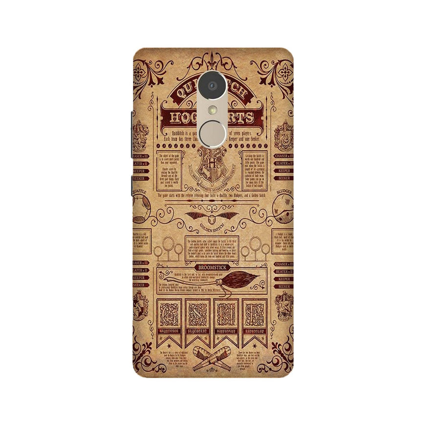 Hogwarts Mobile Back Case for Lenovo K6 Note (Design - 304)