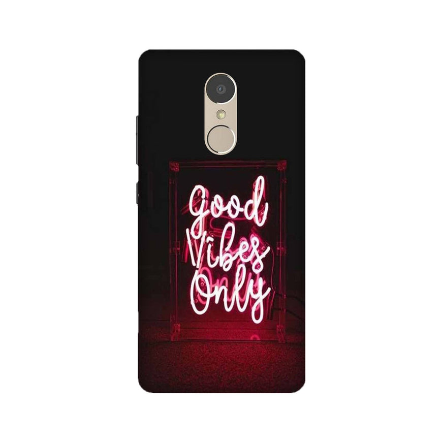 Good Vibes Only Mobile Back Case for Lenovo K6 Note (Design - 354)