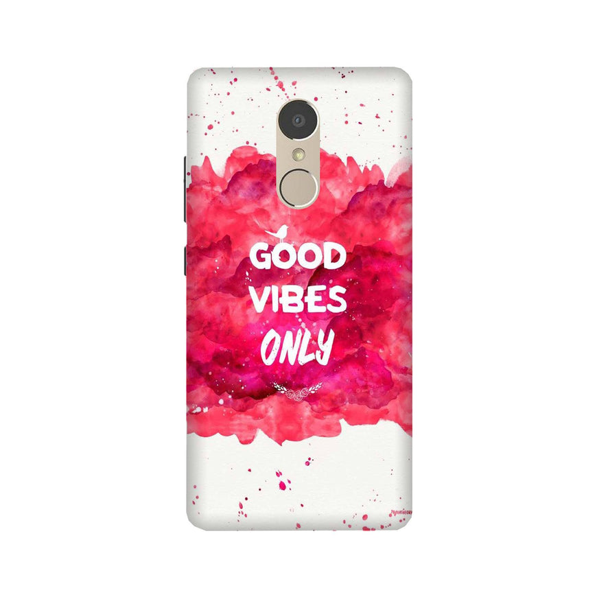 Good Vibes Only Mobile Back Case for Lenovo K6 / K6 Power (Design - 393)