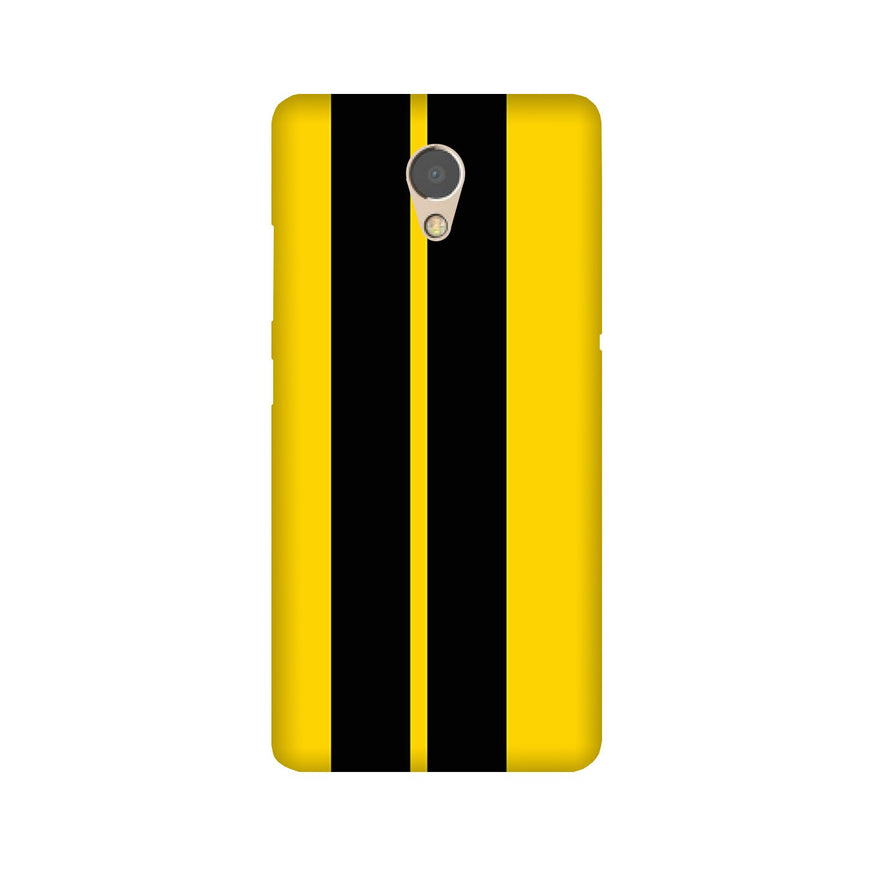 Black Yellow Pattern Mobile Back Case for Lenovo P2 (Design - 377)