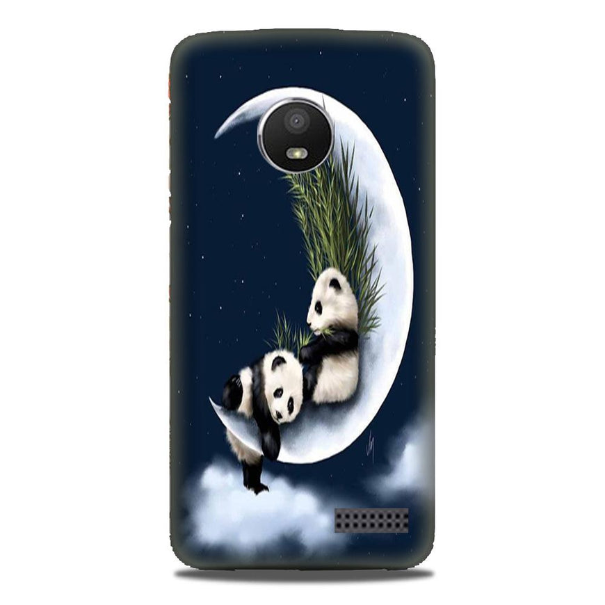 Panda Moon Mobile Back Case for Moto E4 (Design - 318)