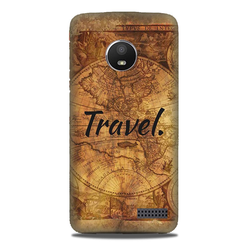 Travel Mobile Back Case for Moto E4 (Design - 375)