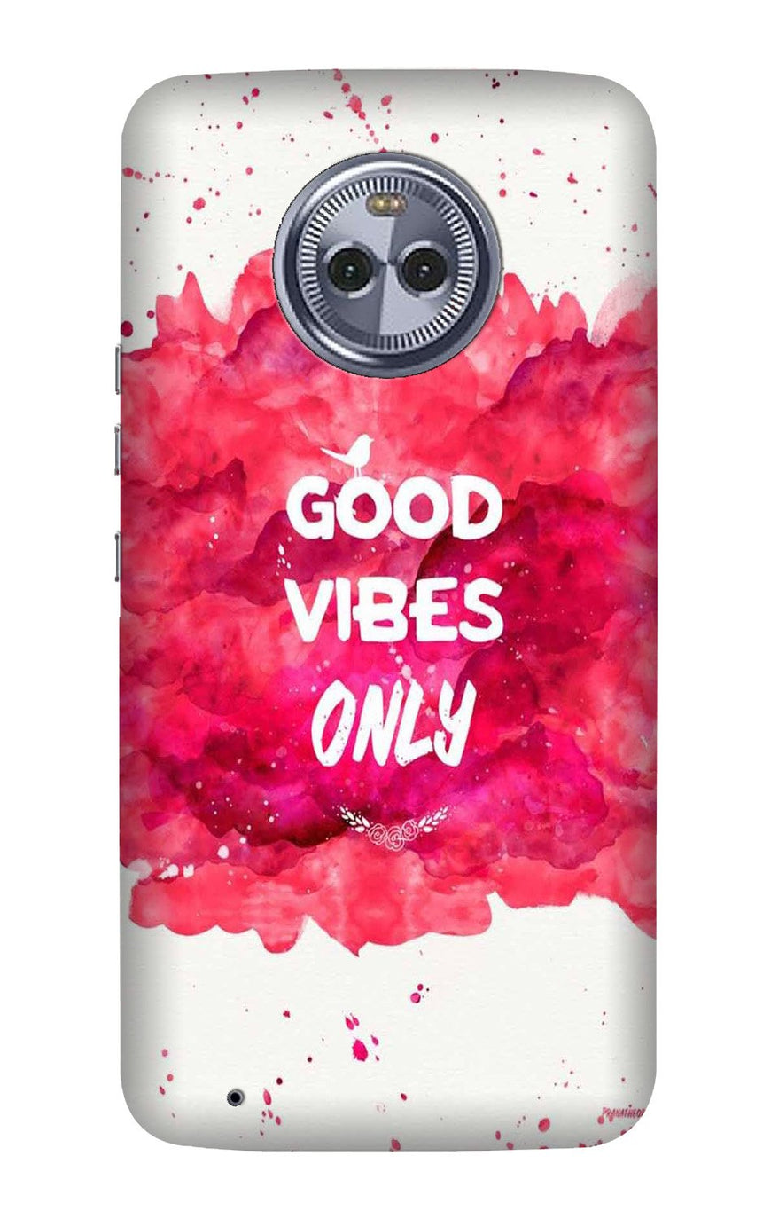 Good Vibes Only Mobile Back Case for Moto X4 (Design - 393)