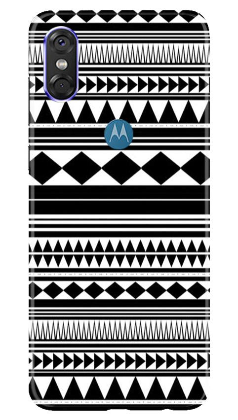 Black white Pattern Case for Moto P30 Play