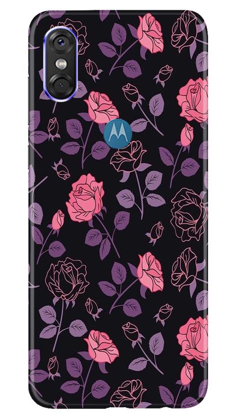 Rose Black Background Case for Moto P30 Play