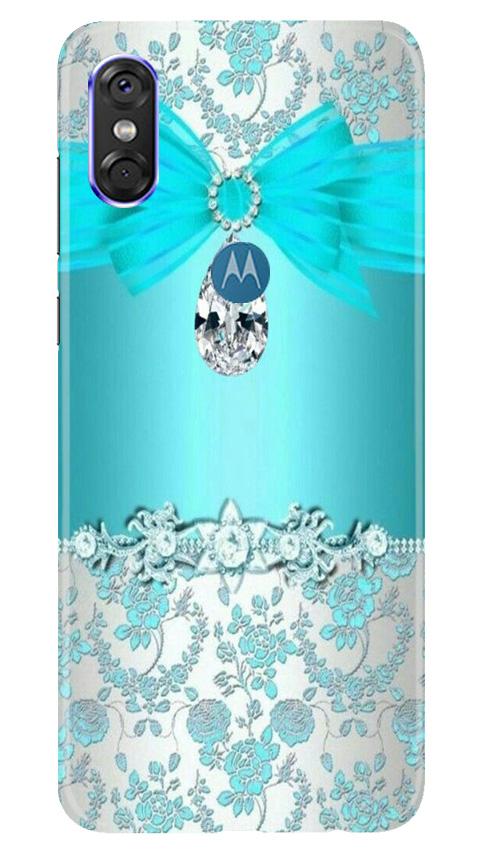 Shinny Blue Background Case for Moto P30 Play