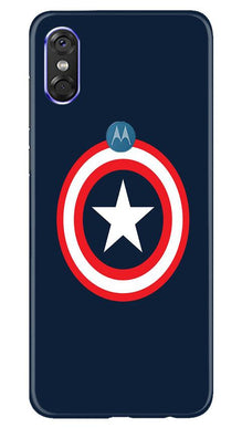 Captain America Mobile Back Case for Moto P30 Play (Design - 42)