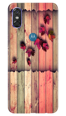 Wooden look2 Mobile Back Case for Moto P30 Play (Design - 56)