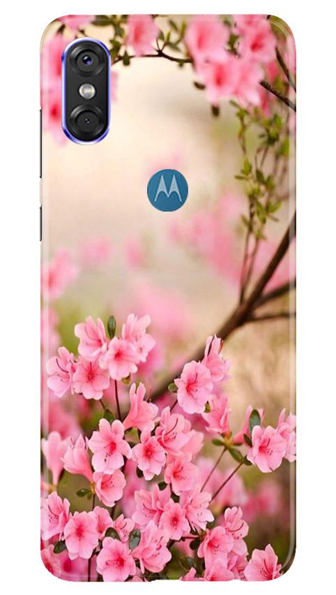 Pink flowers Case for Moto P30 Play