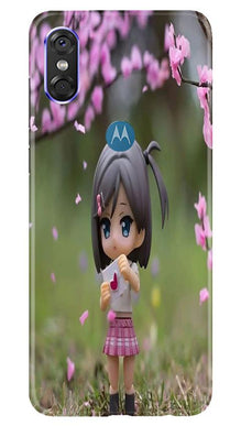 Cute Girl Mobile Back Case for Moto One (Design - 92)