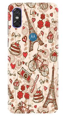 Love Paris Mobile Back Case for Moto P30 Play  (Design - 103)