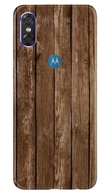 Wooden Look Mobile Back Case for Moto P30 Play  (Design - 112)