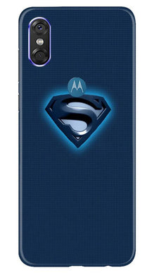 Superman Superhero Mobile Back Case for Moto P30 Play  (Design - 117)