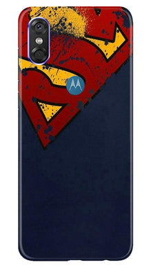 Superman Superhero Mobile Back Case for Moto P30 Play  (Design - 125)