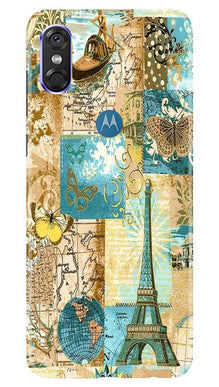 Travel Eiffel Tower Mobile Back Case for Moto P30 Play (Design - 206)