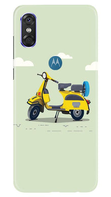 Vintage Scooter Mobile Back Case for Moto P30 Play (Design - 260)