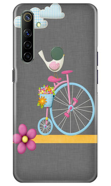 Sparron with cycle Mobile Back Case for Realme Narzo 10 (Design - 34)