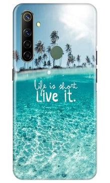 Life is short live it Mobile Back Case for Realme Narzo 10 (Design - 45)