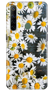 White flowers2 Mobile Back Case for Realme Narzo 10 (Design - 62)