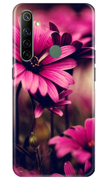 Purple Daisy Mobile Back Case for Realme Narzo 10 (Design - 65)