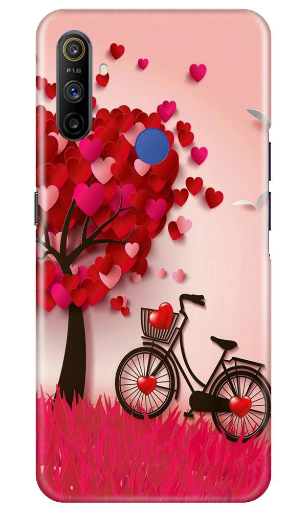 Red Heart Cycle Case for Realme Narzo 10a (Design No. 222)