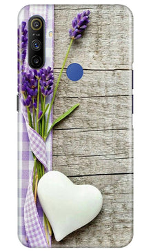 White Heart Mobile Back Case for Realme Narzo 10a (Design - 298)