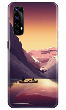 Mountains Boat Mobile Back Case for Realme Narzo 20 Pro (Design - 181)