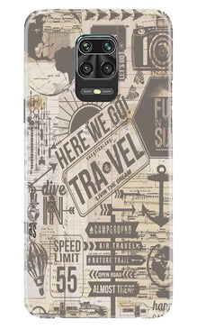 Travel Mobile Back Case for Xiaomi Redmi Note 9 Pro Max  (Design - 104)