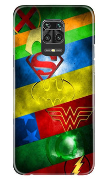 Superheros Logo Mobile Back Case for Xiaomi Redmi Note 9 Pro Max (Design - 251)
