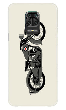 MotorCycle Mobile Back Case for Xiaomi Redmi Note 9 Pro Max (Design - 259)