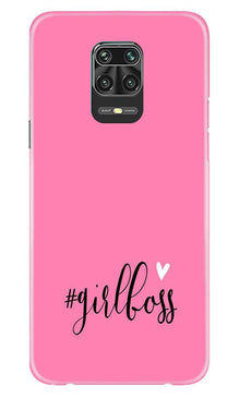 Girl Boss Pink Mobile Back Case for Xiaomi Redmi Note 9 Pro Max (Design - 269)