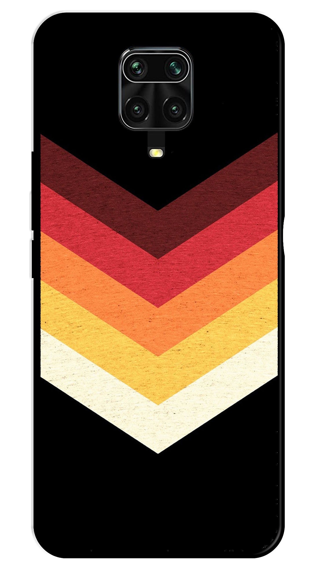 MultiColor Arrow Metal Mobile Case for Redmi Note 9 Pro Max   (Design No -04)