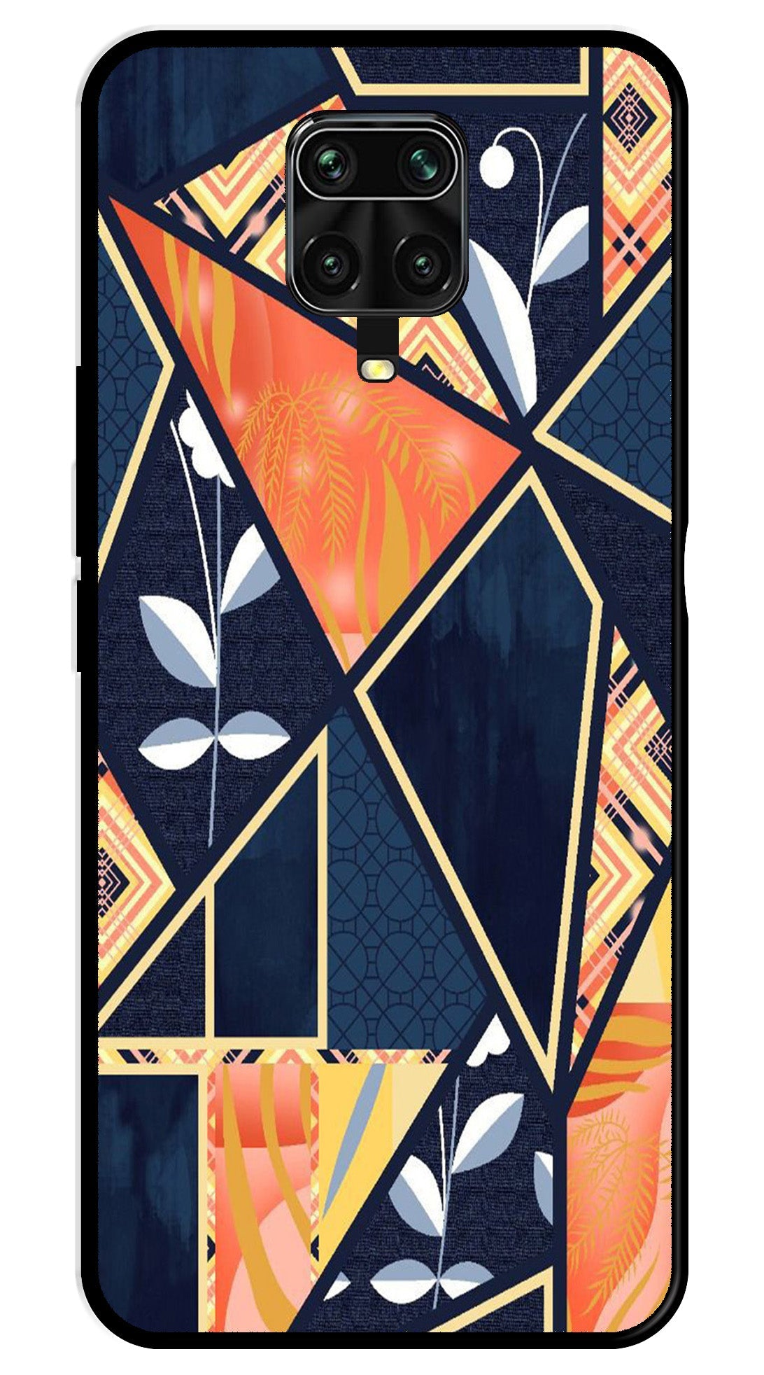 Marble Design Metal Mobile Case for Redmi Note 9 Pro Max   (Design No -07)