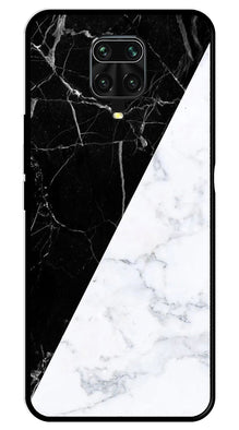 Black White Marble Design Metal Mobile Case for Redmi Note 9 Pro Max