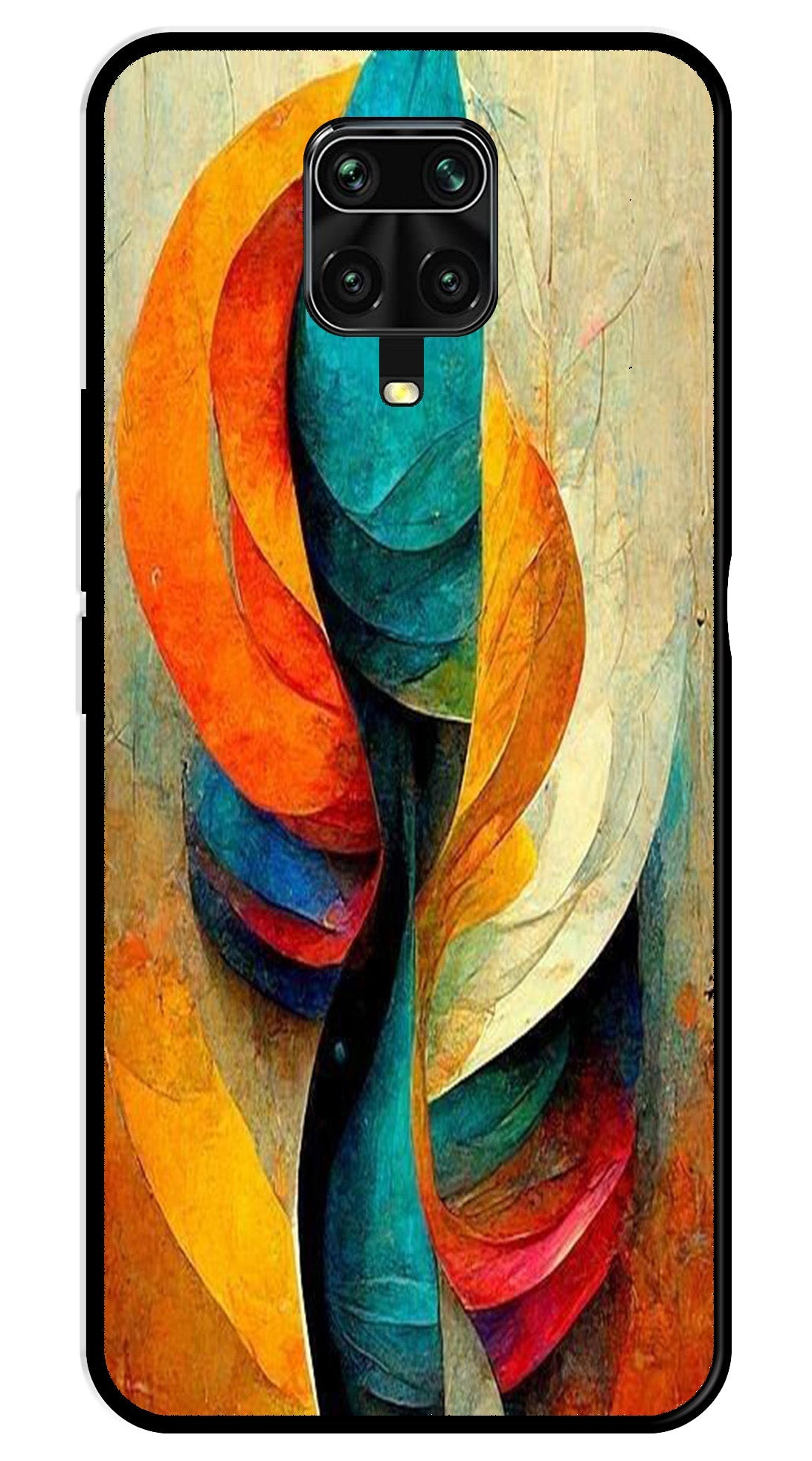 Modern Art Metal Mobile Case for Redmi Note 9 Pro Max   (Design No -11)