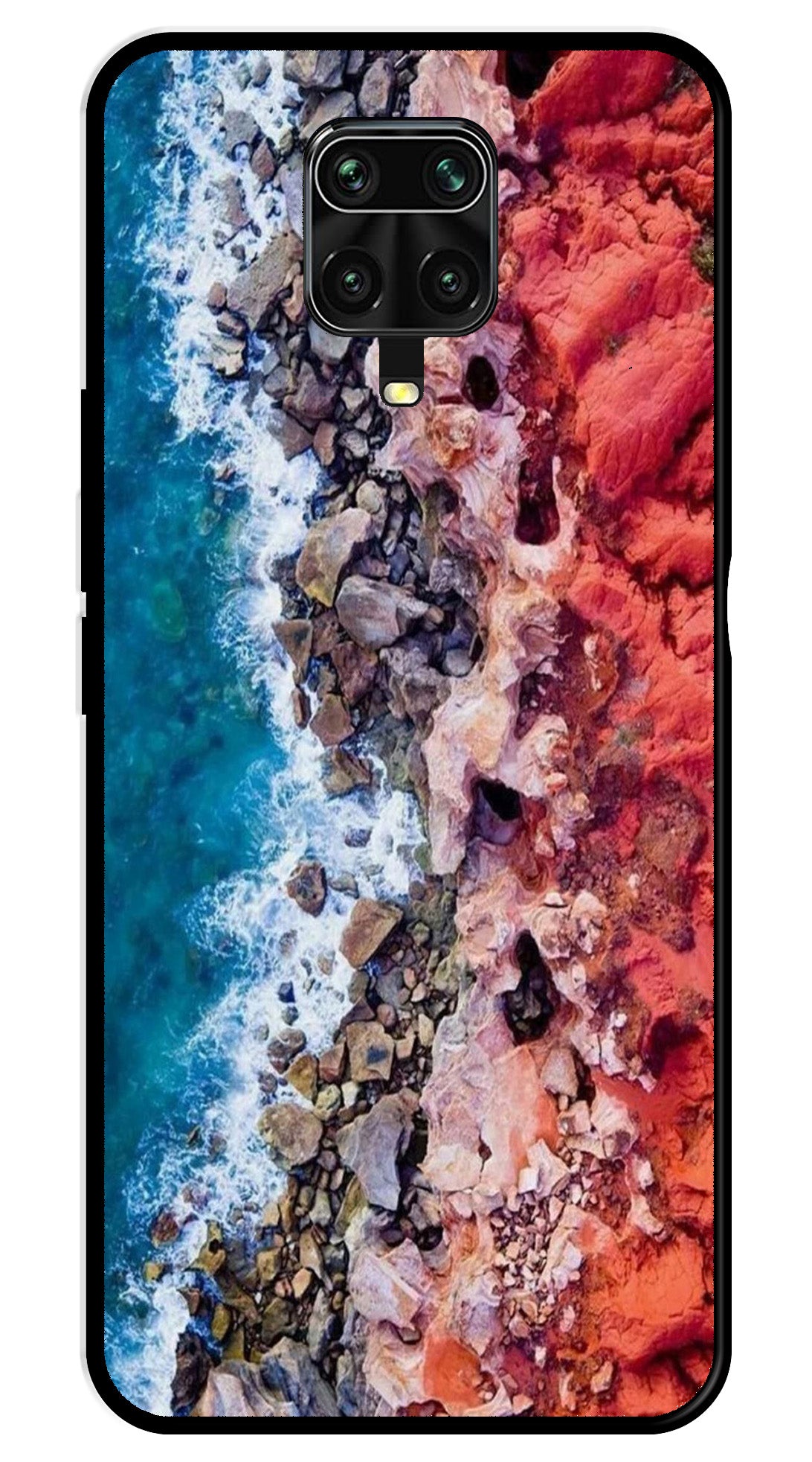 Sea Shore Metal Mobile Case for Redmi Note 9 Pro Max   (Design No -18)