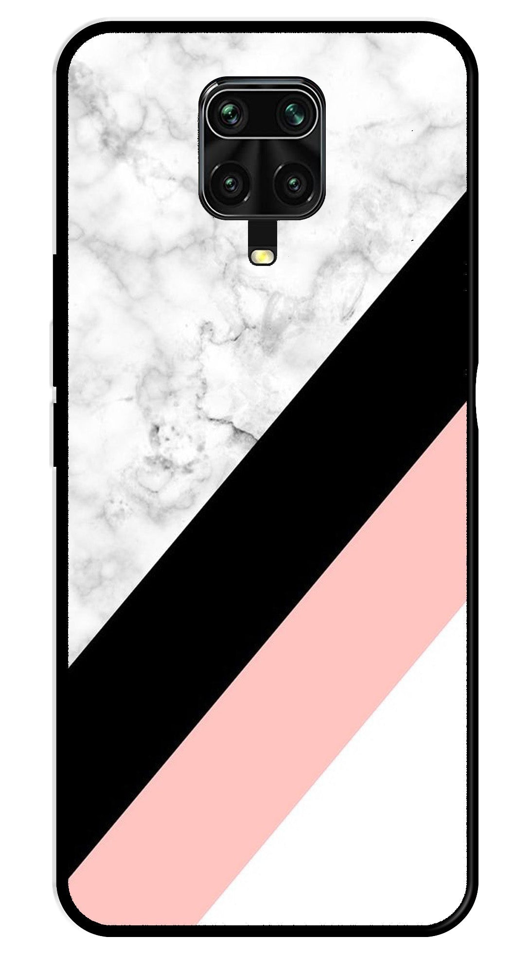 Marble Design Metal Mobile Case for Redmi Note 9 Pro Max   (Design No -24)