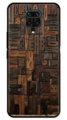 Alphabets Metal Mobile Case for Redmi Note 9 Pro Max