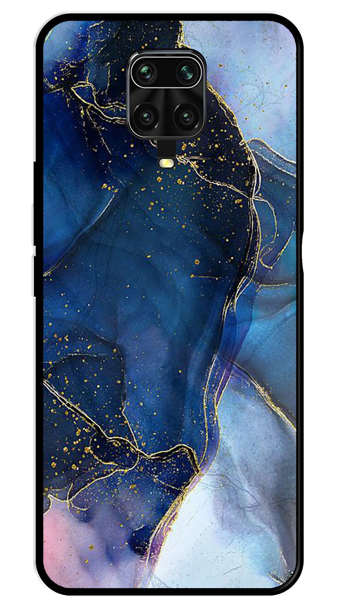 Blue Marble Metal Mobile Case for Redmi Note 9 Pro Max   (Design No -34)