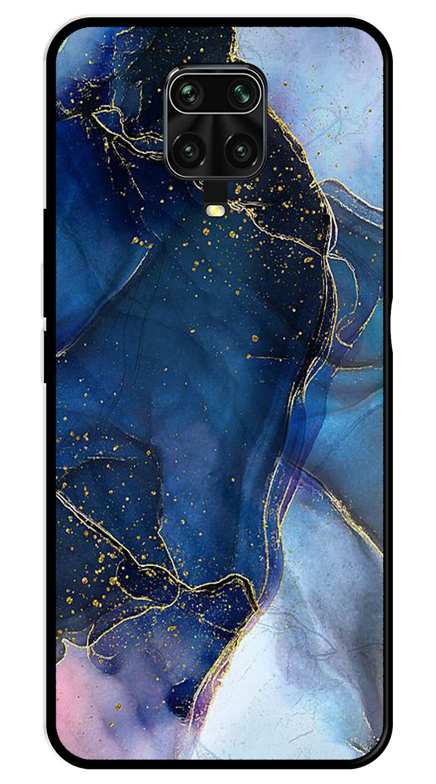 Blue Marble Metal Mobile Case for Redmi Note 9 Pro Max   (Design No -34)