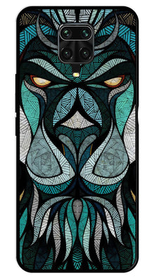 Lion Pattern Metal Mobile Case for Redmi Note 9 Pro Max