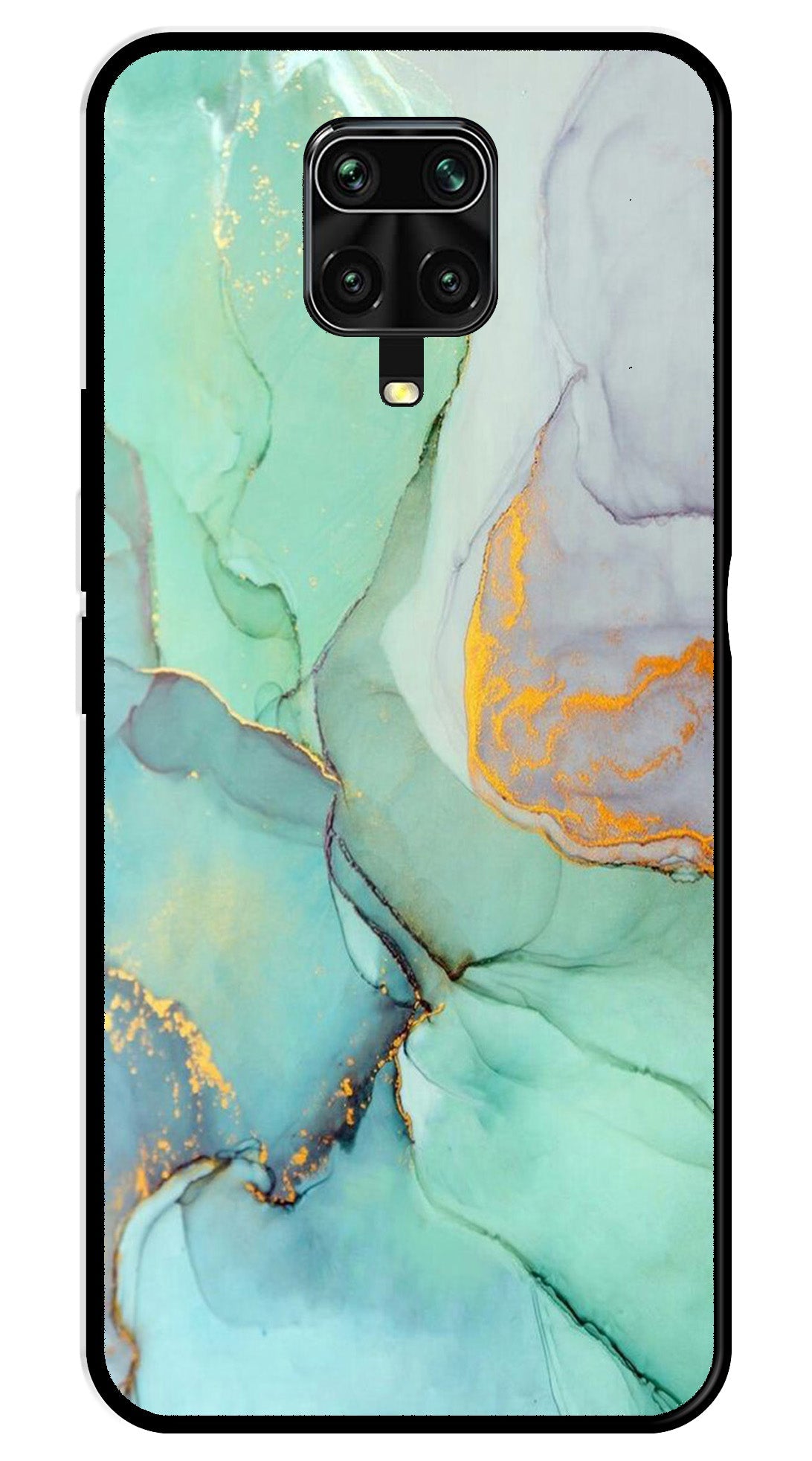 Marble Design Metal Mobile Case for Redmi Note 9 Pro Max   (Design No -46)