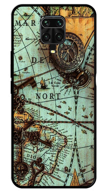 Map Design Metal Mobile Case for Redmi Note 9 Pro Max
